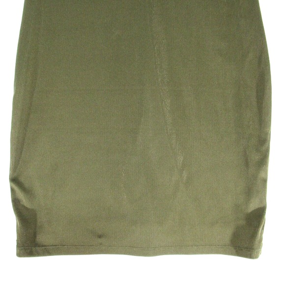Forever 21 Ribbed Knit Mini Short Sleeve‎ Dress Olive Green Size: XL - Picture 4 of 11